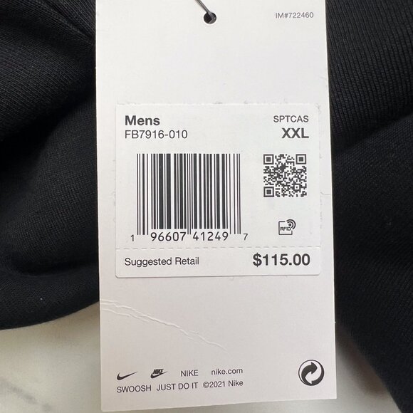 Nike Men's Tech Fleece Sportswear Black Crewneck FB7916-010 Multi-Size - Picture 8 of 11